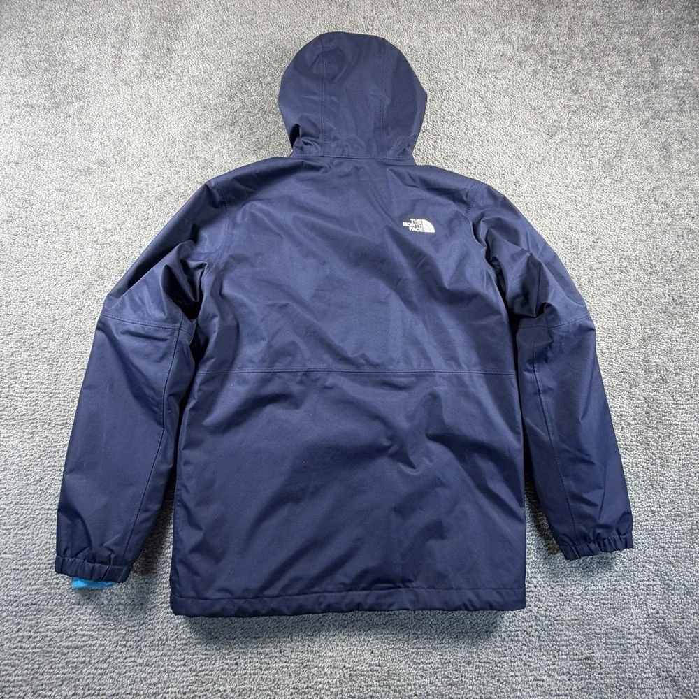 The North Face Kids Navy Blue Hooded Fleece Lined Jacket Youth Large 14/16